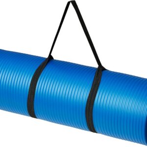 Extra Thick Exercise Yoga Mat with Carrying Strap – Non-Slip Fitness & Workout Mat for Yoga, Pilates, Stretching & Home Gym